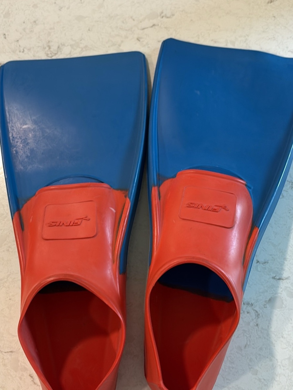 FINIS Kids Training Swim Fins - Blue and Orange